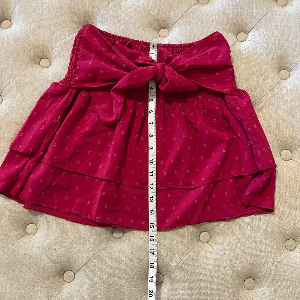 SHEIN raspberry top with bow. Size small.